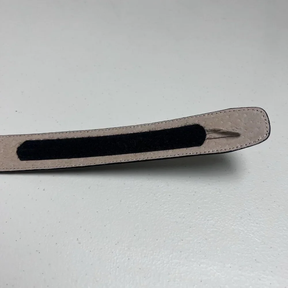 Terry Stack Italian Leather Hook‎ & Loop Belt Womens Size Large NO BUCKLE